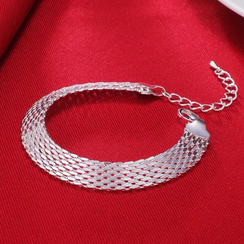 Silver Mesh Adjustable Bracelet